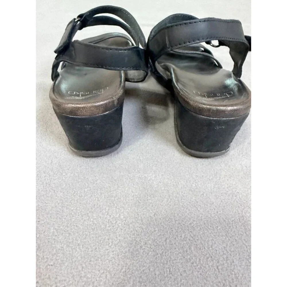 Dansko Women’s Black Leather Strappy Sandals- Size 40